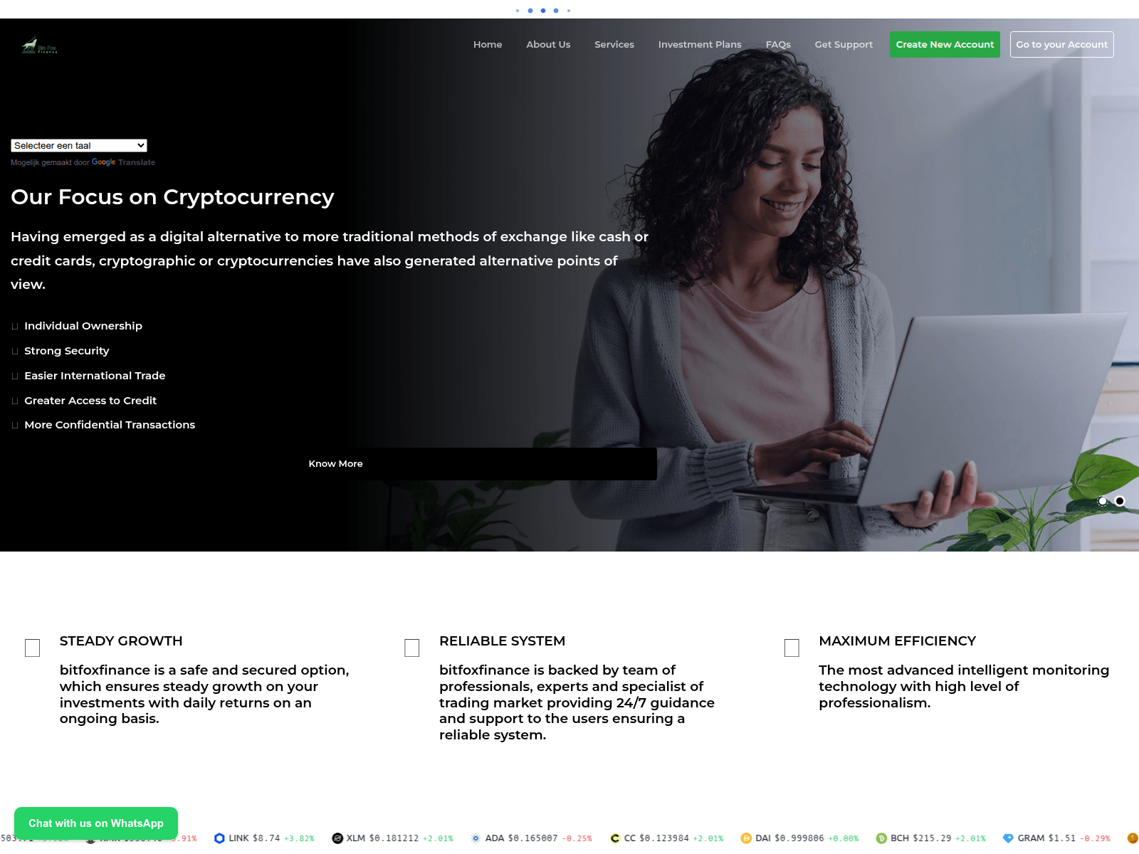 Screenshot of bitfox-f-inc.biz