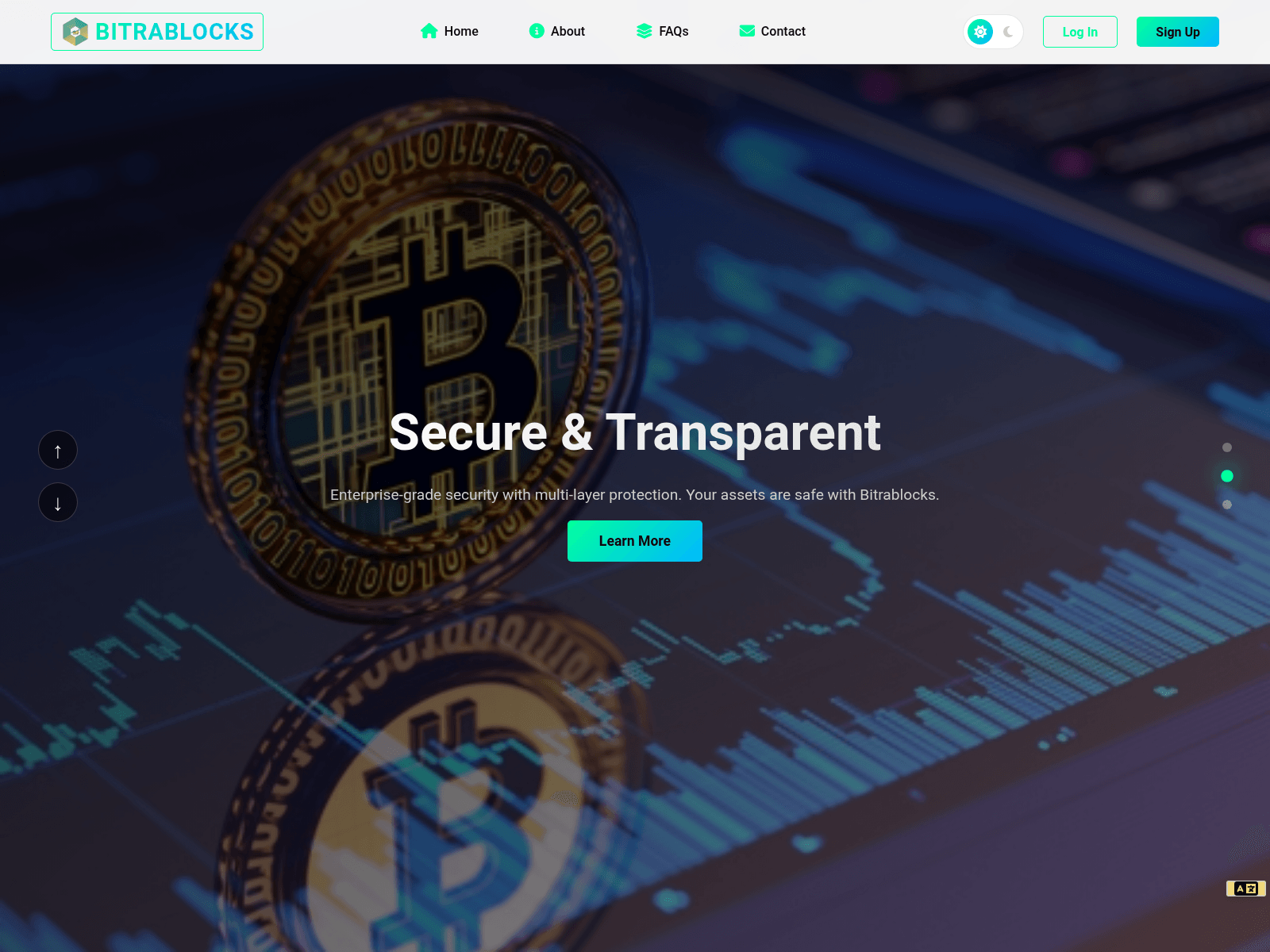 Screenshot of bitrablocks.com
