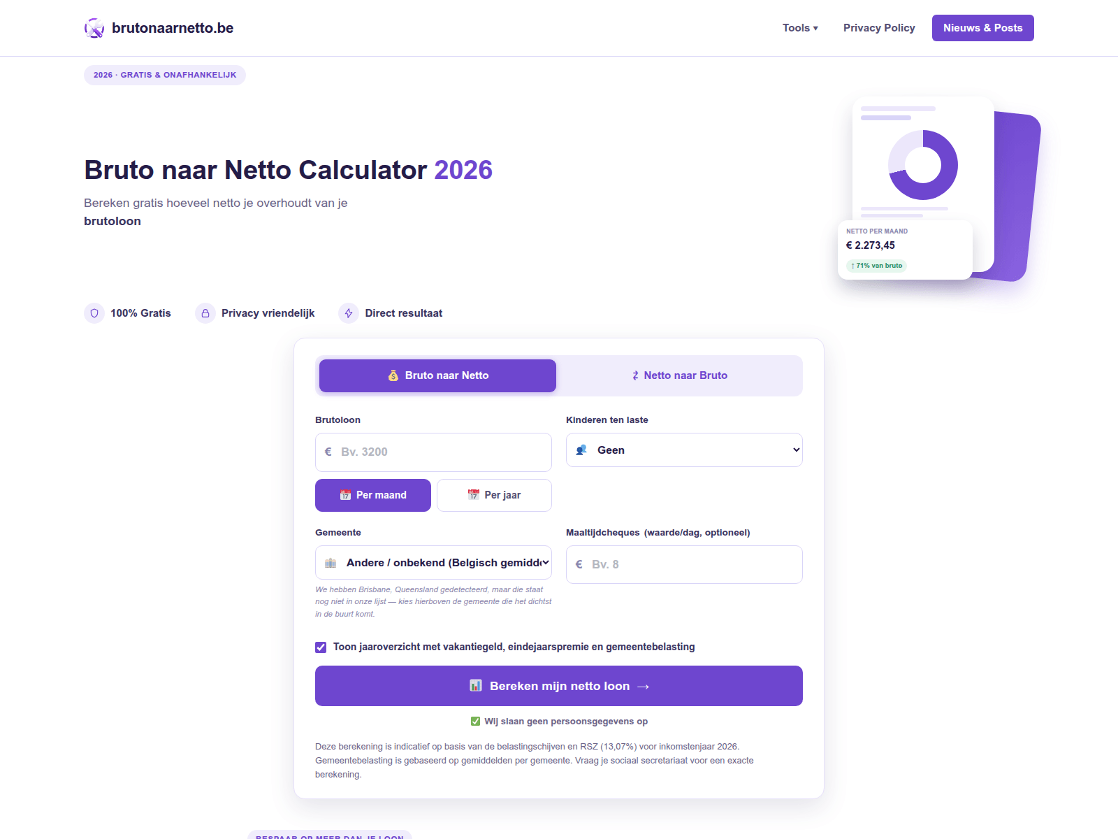 Screenshot of brutonaarnetto.be