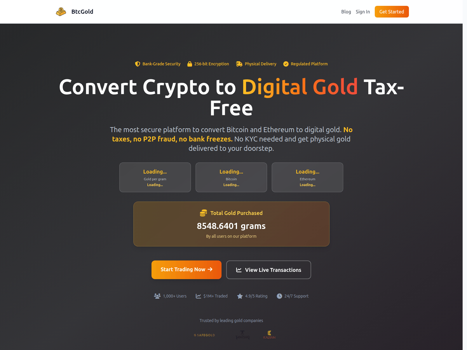 Screenshot of btc-gold.xyz