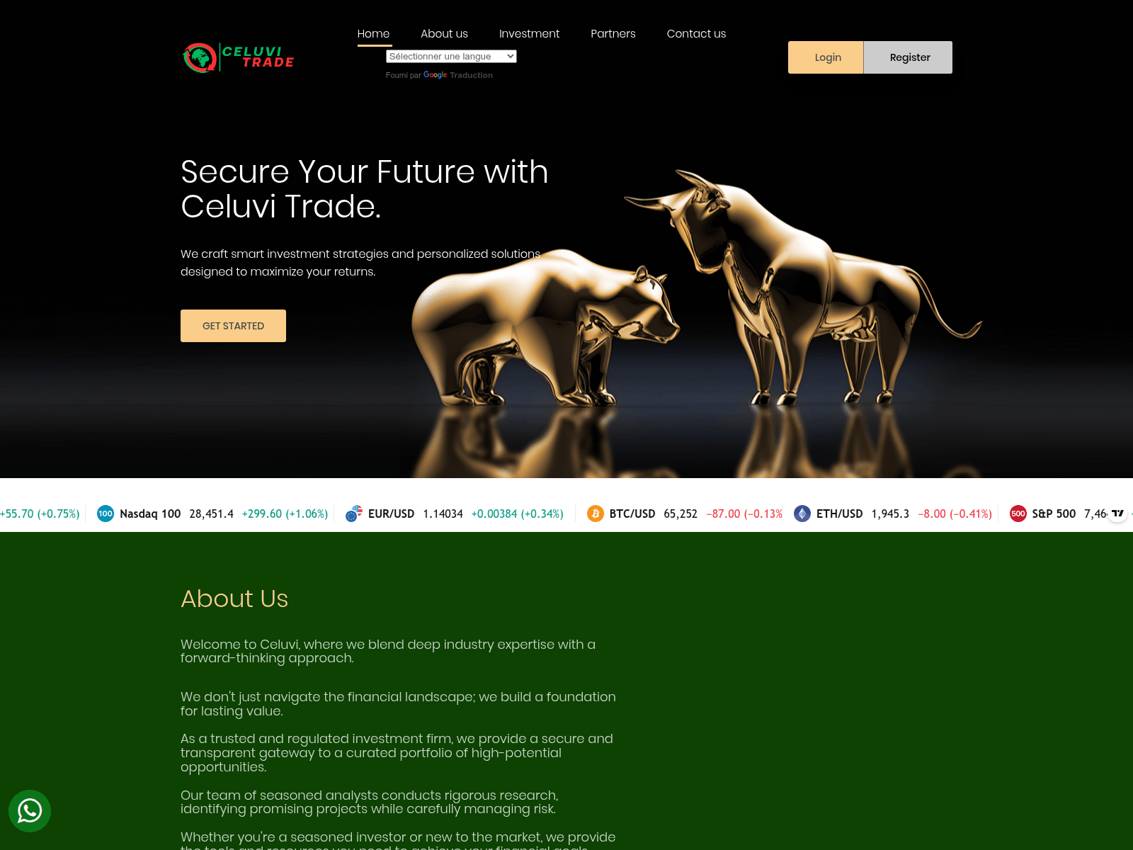 Screenshot of celuvitrade.com
