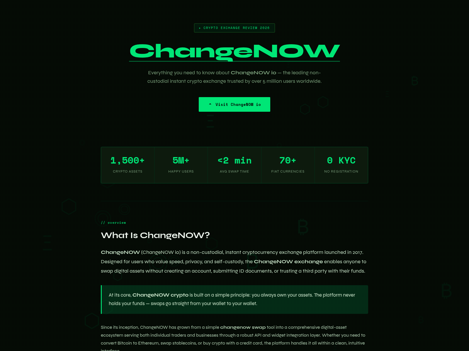 Screenshot of changenow-app.com