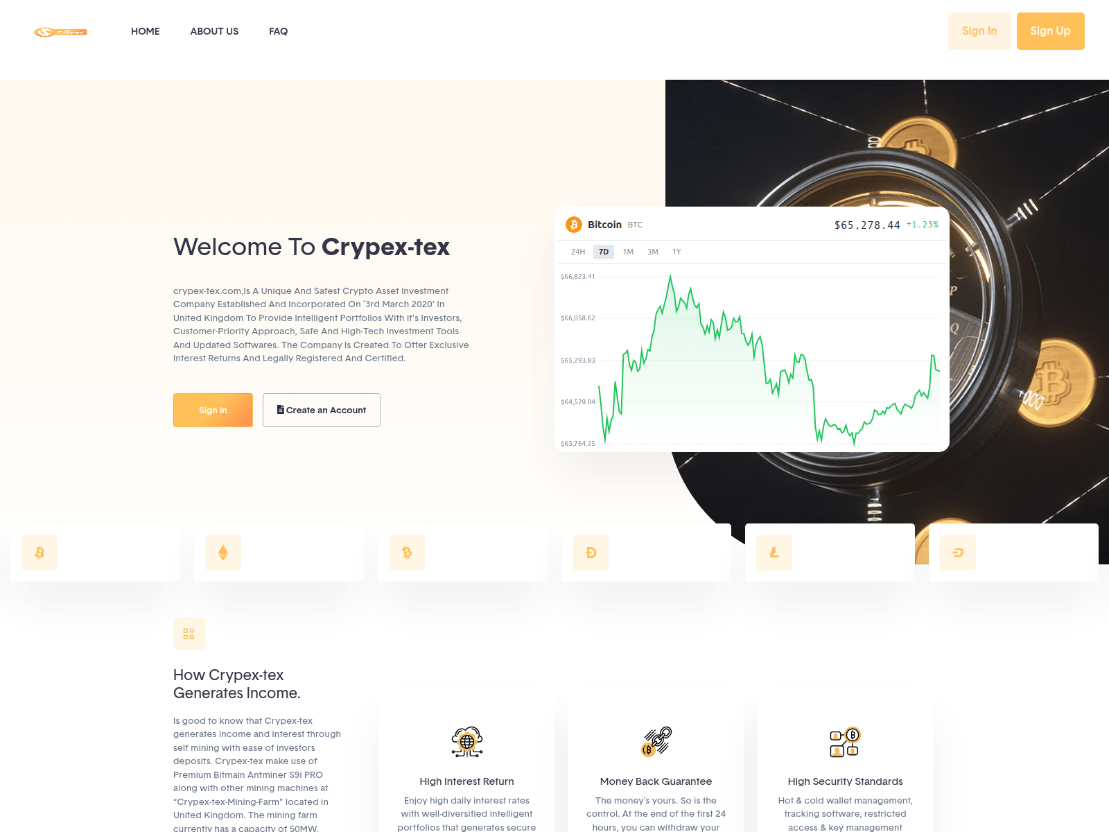 Screenshot of crypex-tex.com