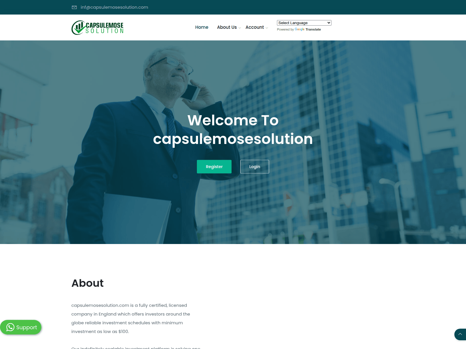 Screenshot of capsulemosesolution.com