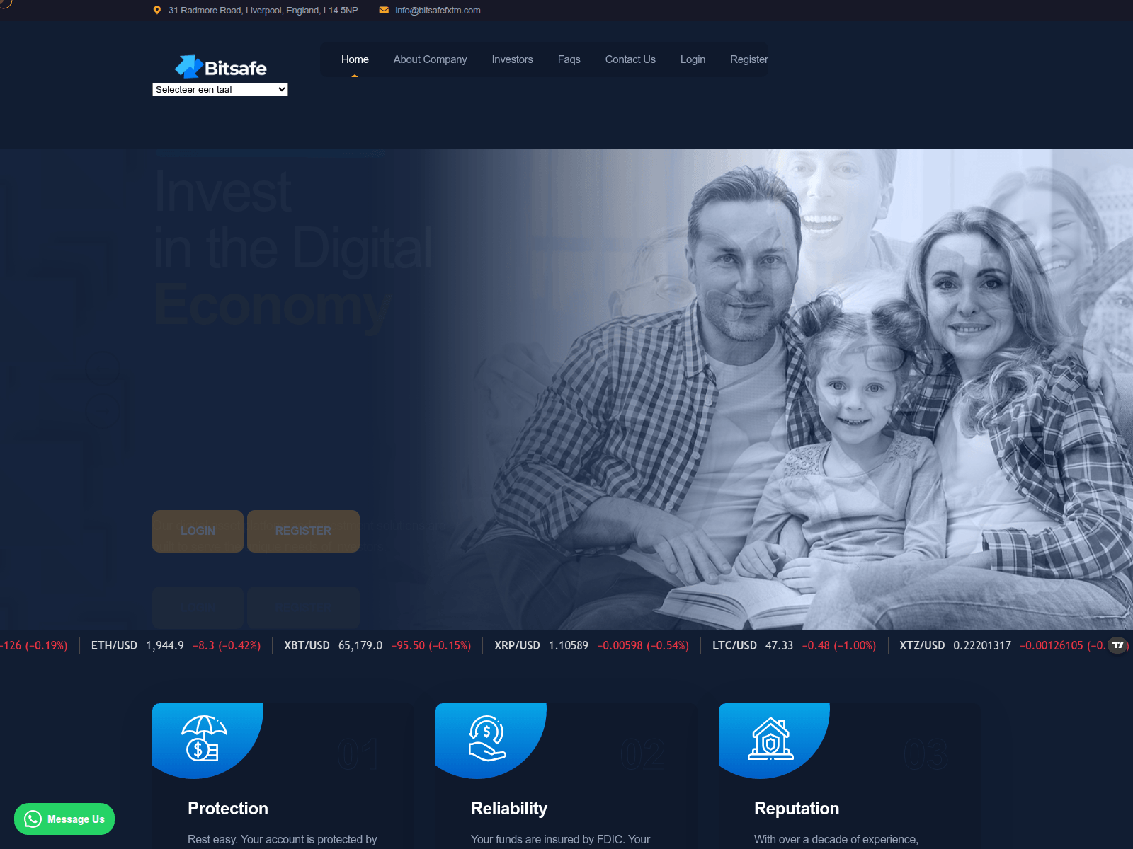 Screenshot of bitsafefxtm.com