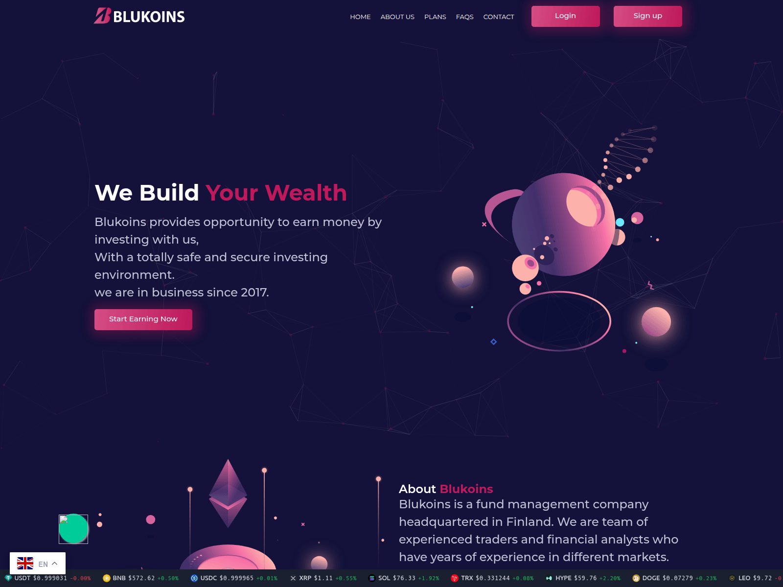 Captura de tela de blukoins.org