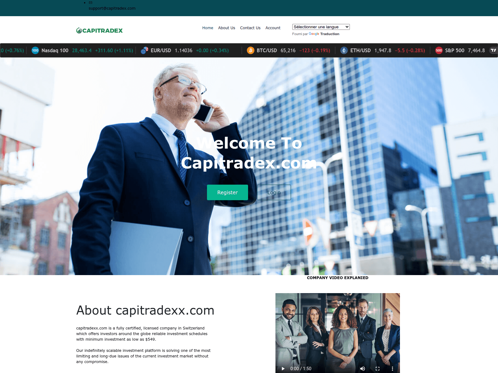 Screenshot of capitradexx.com