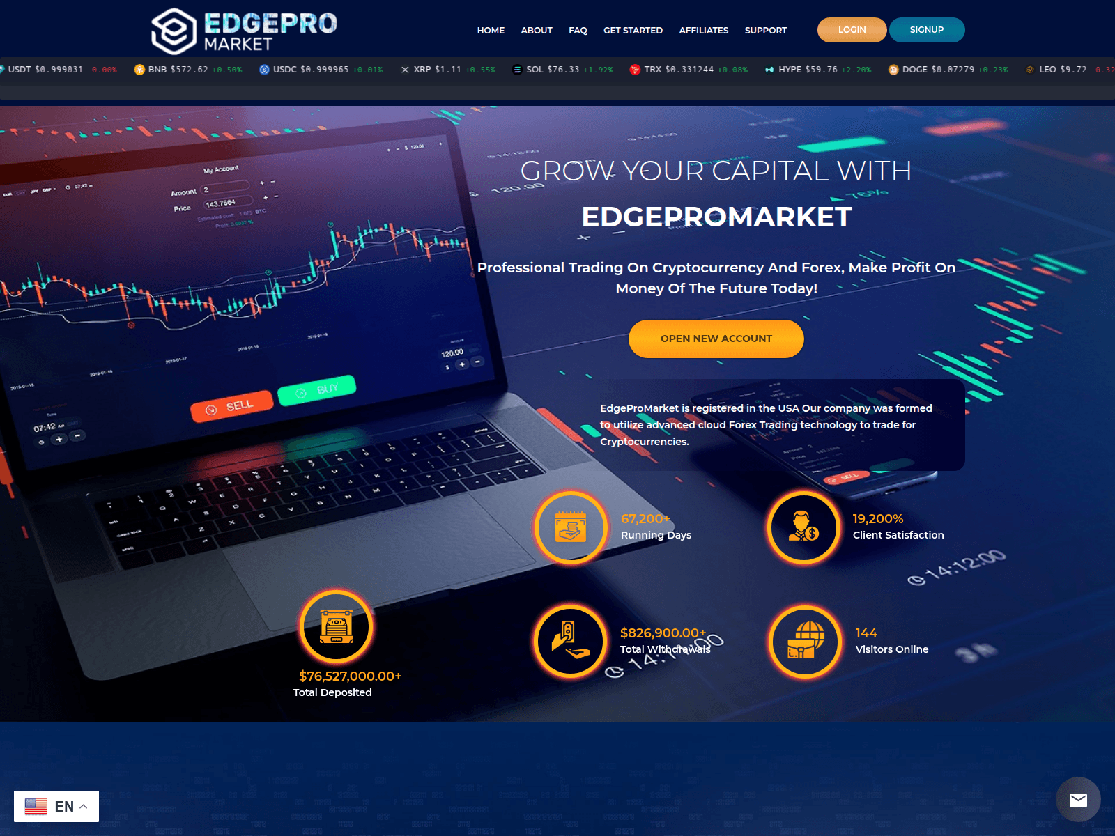 Screenshot of edgepromarket.com