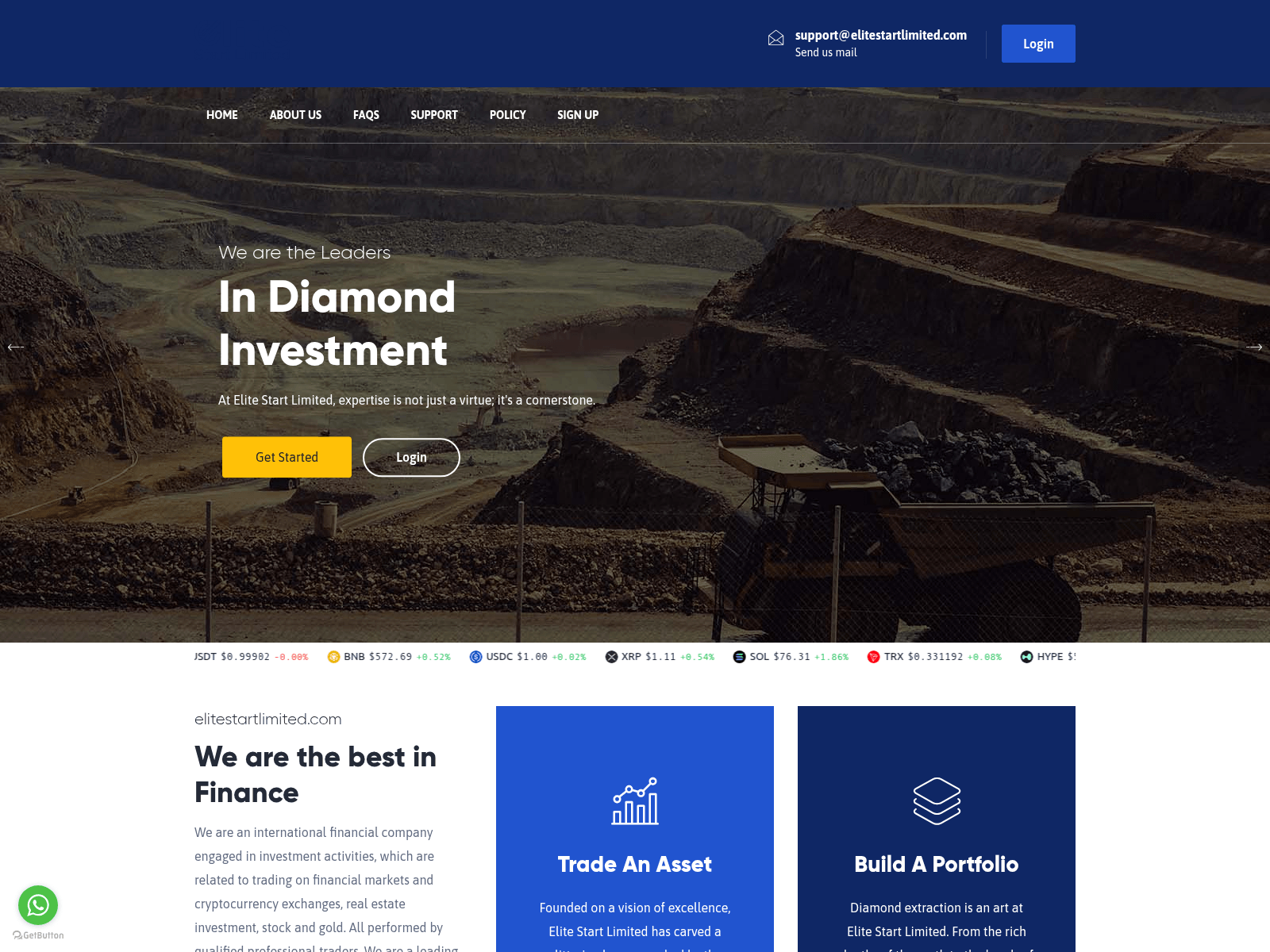 Screenshot of elitestartlimited.com