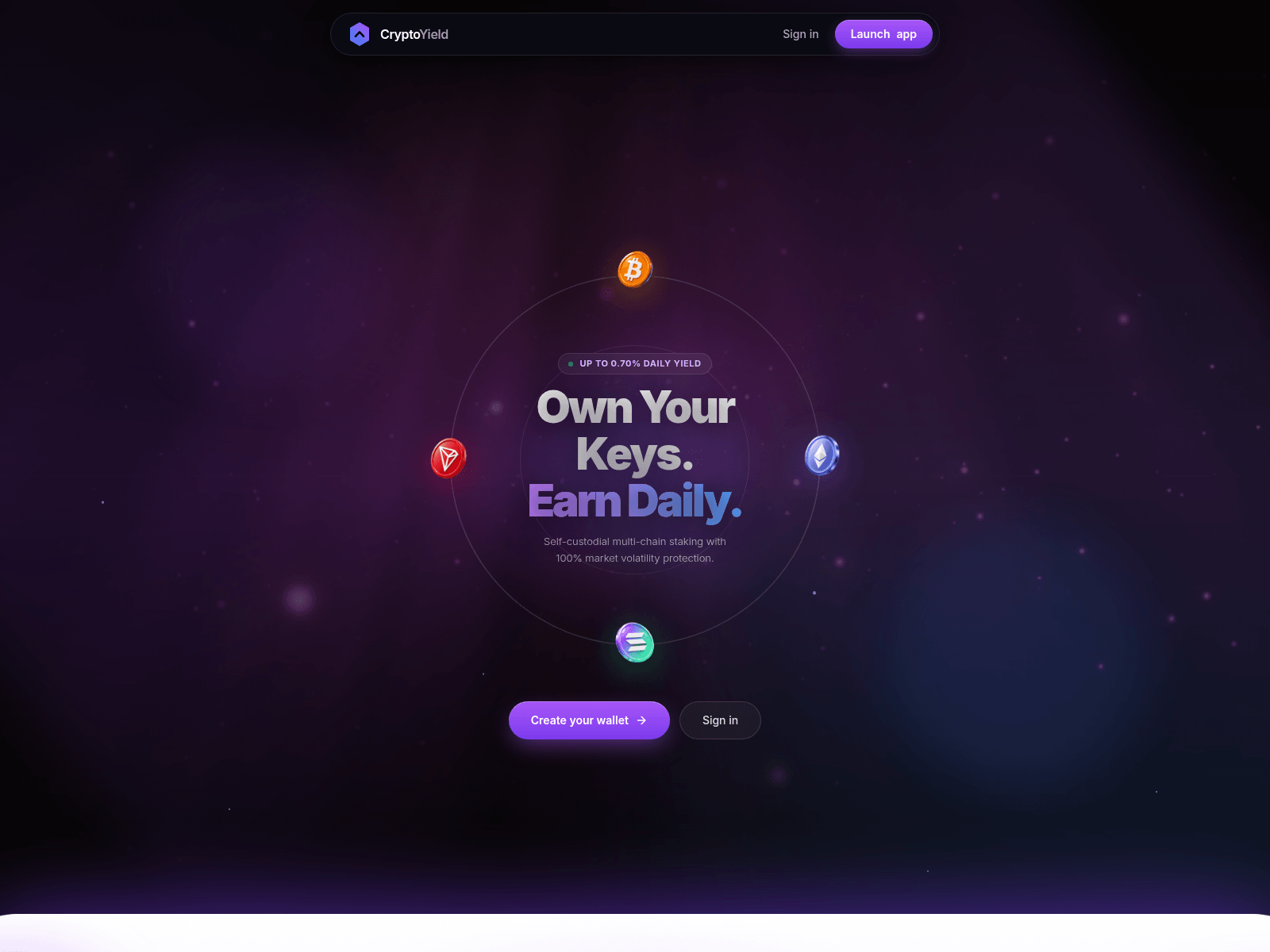 Screenshot of cryptoyieldwallet.com