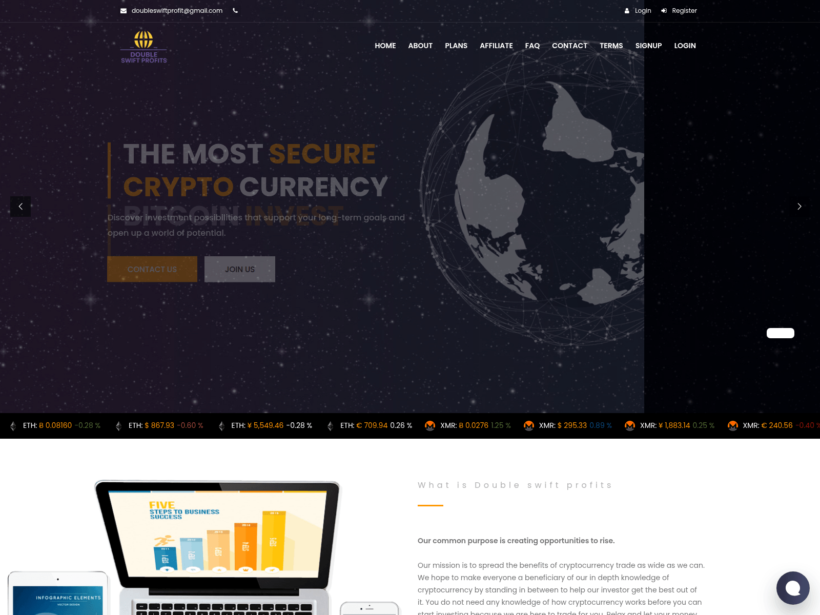 Screenshot of doubleswiftprofitpro.com