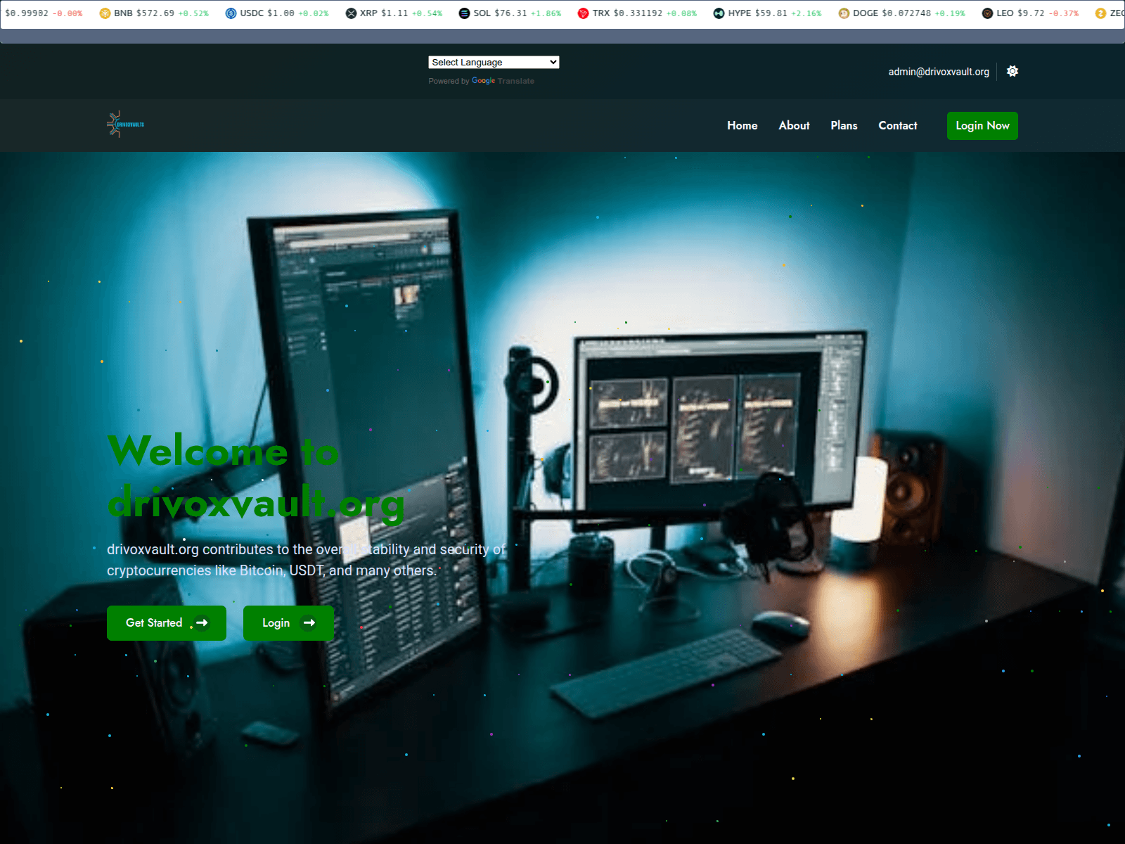 Screenshot of drivoxvault.org