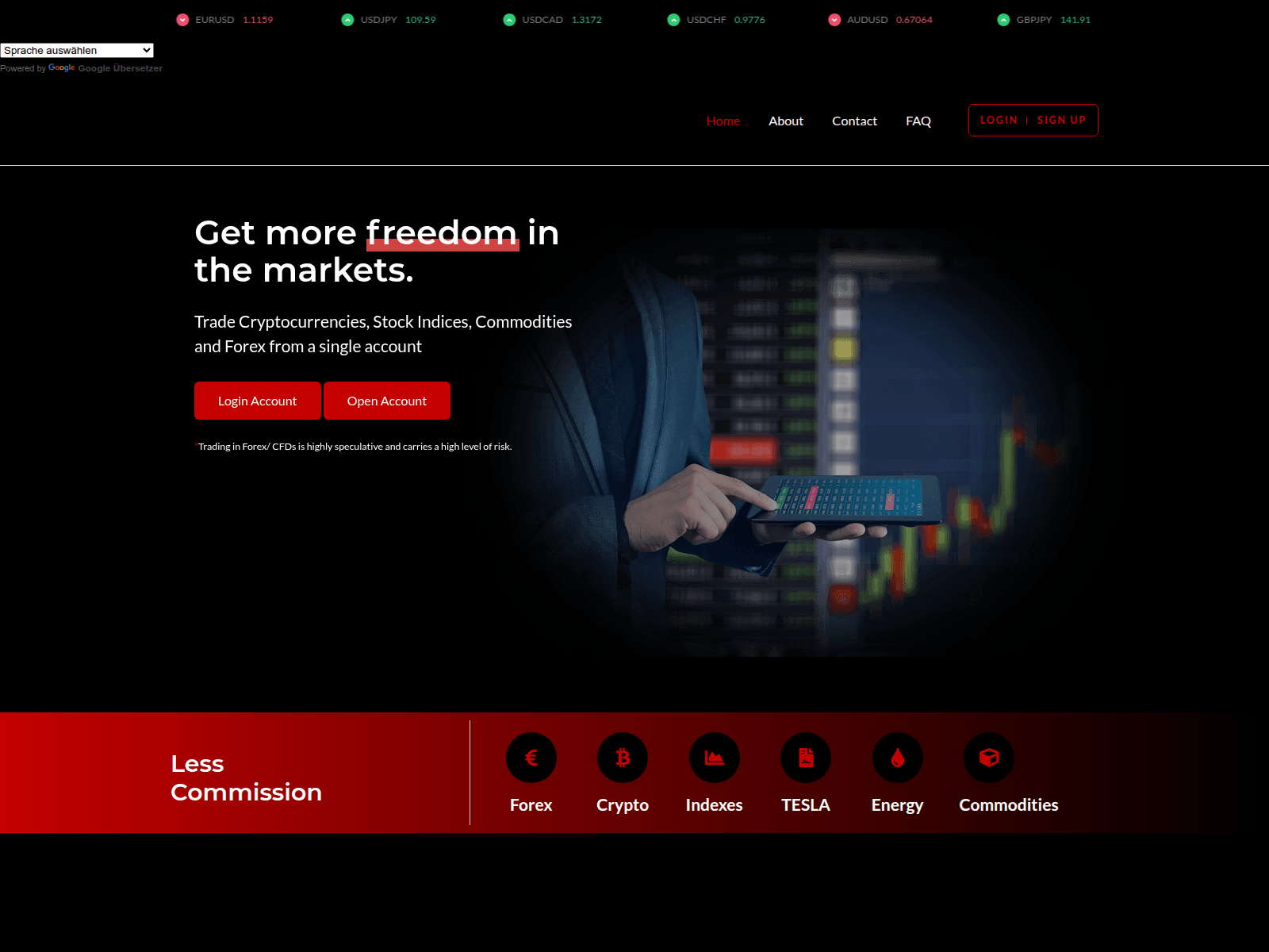Screenshot of elontshares.com.quantumsharesprofits.net