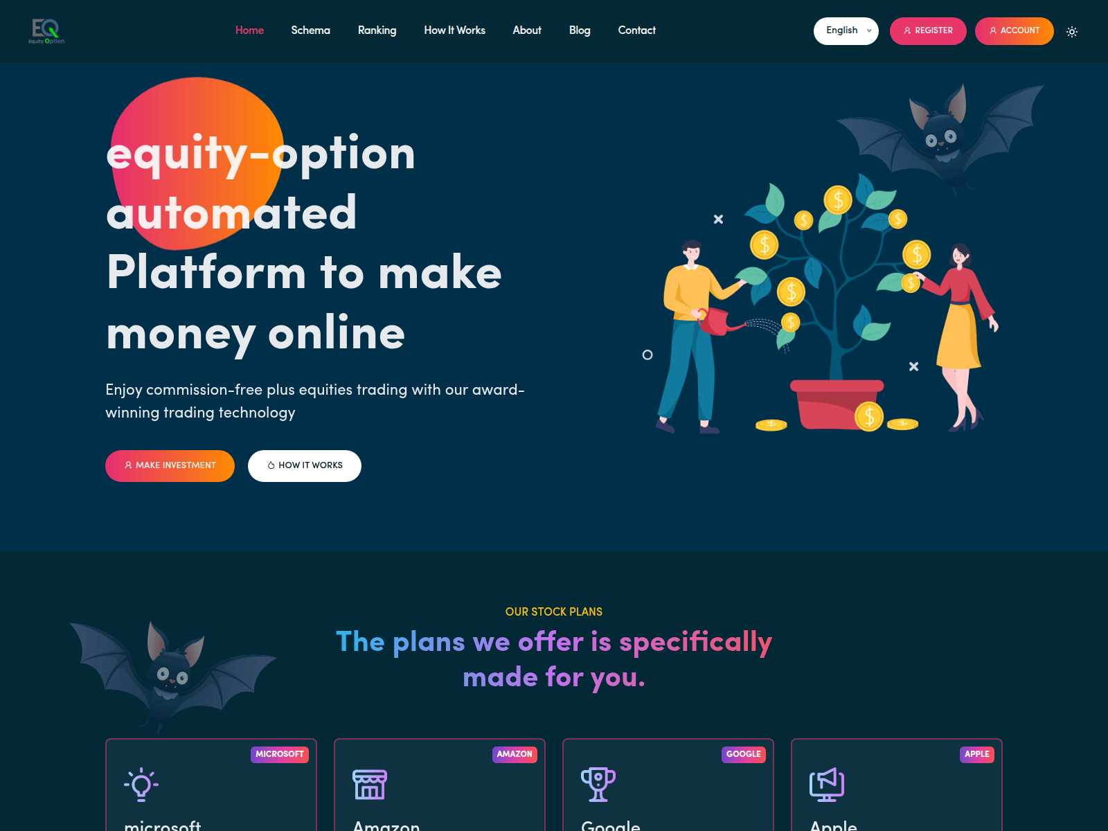 Screenshot of equity-option.com