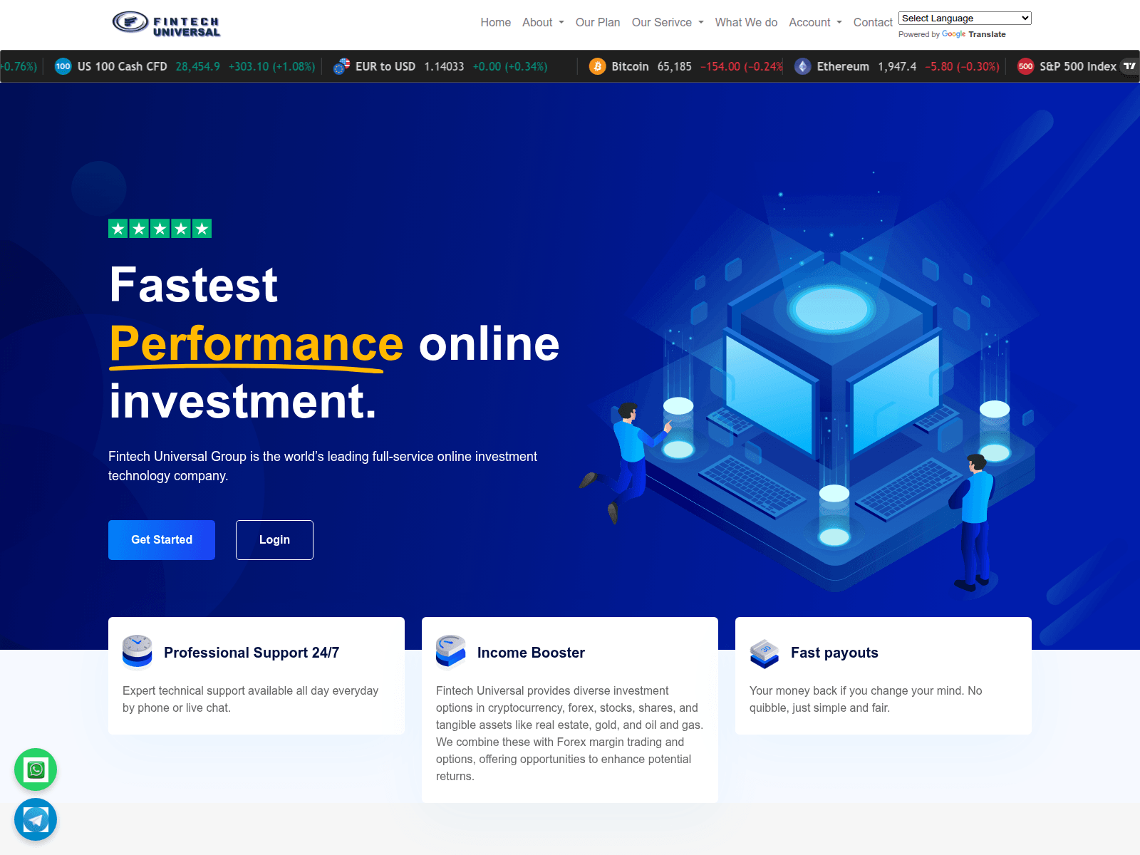 Screenshot of fintechuniversal.com
