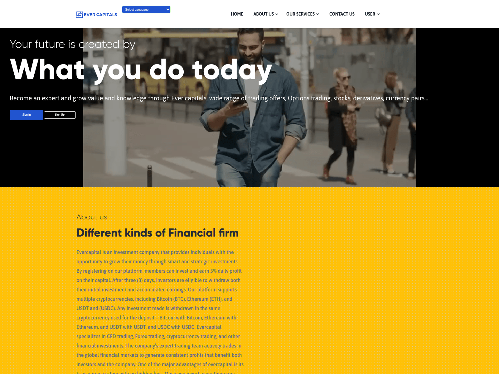 Screenshot of evercapitals.com