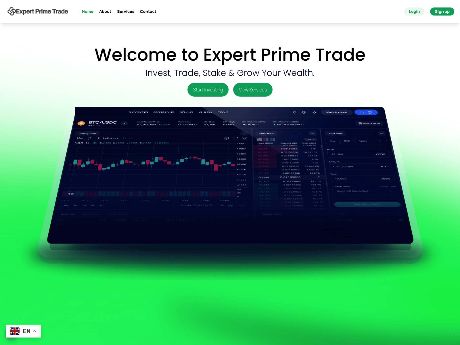 Screenshot of exprimetrade.com