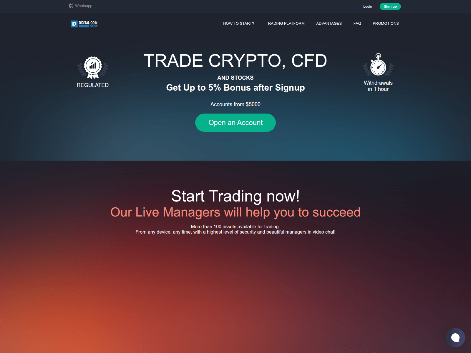 Screenshot of digitalspotschain.com