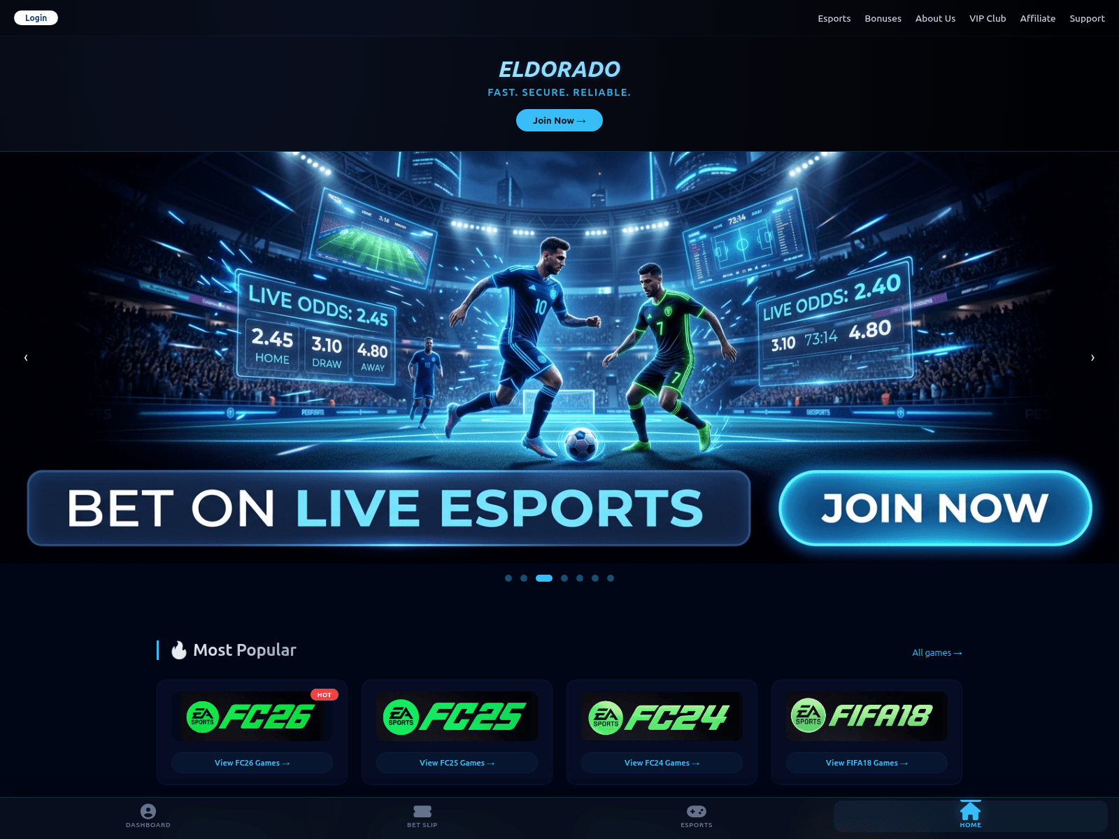 Screenshot of eldoradoesport.top