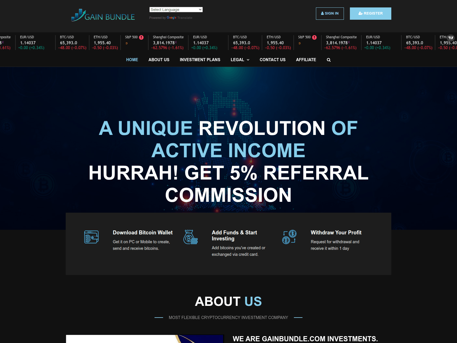 Screenshot of gainbundle.com