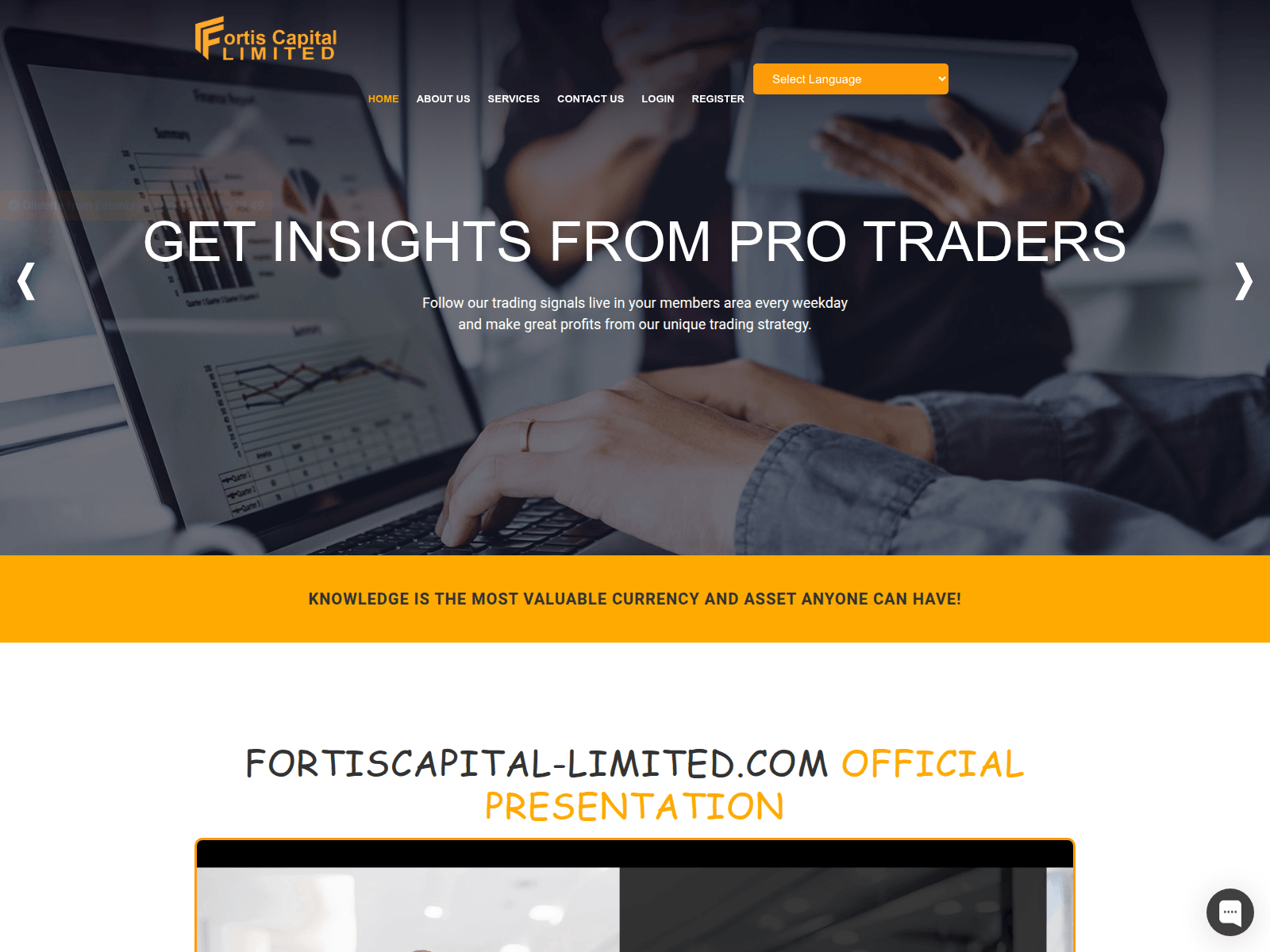 Screenshot of fortiscapital-limited.com