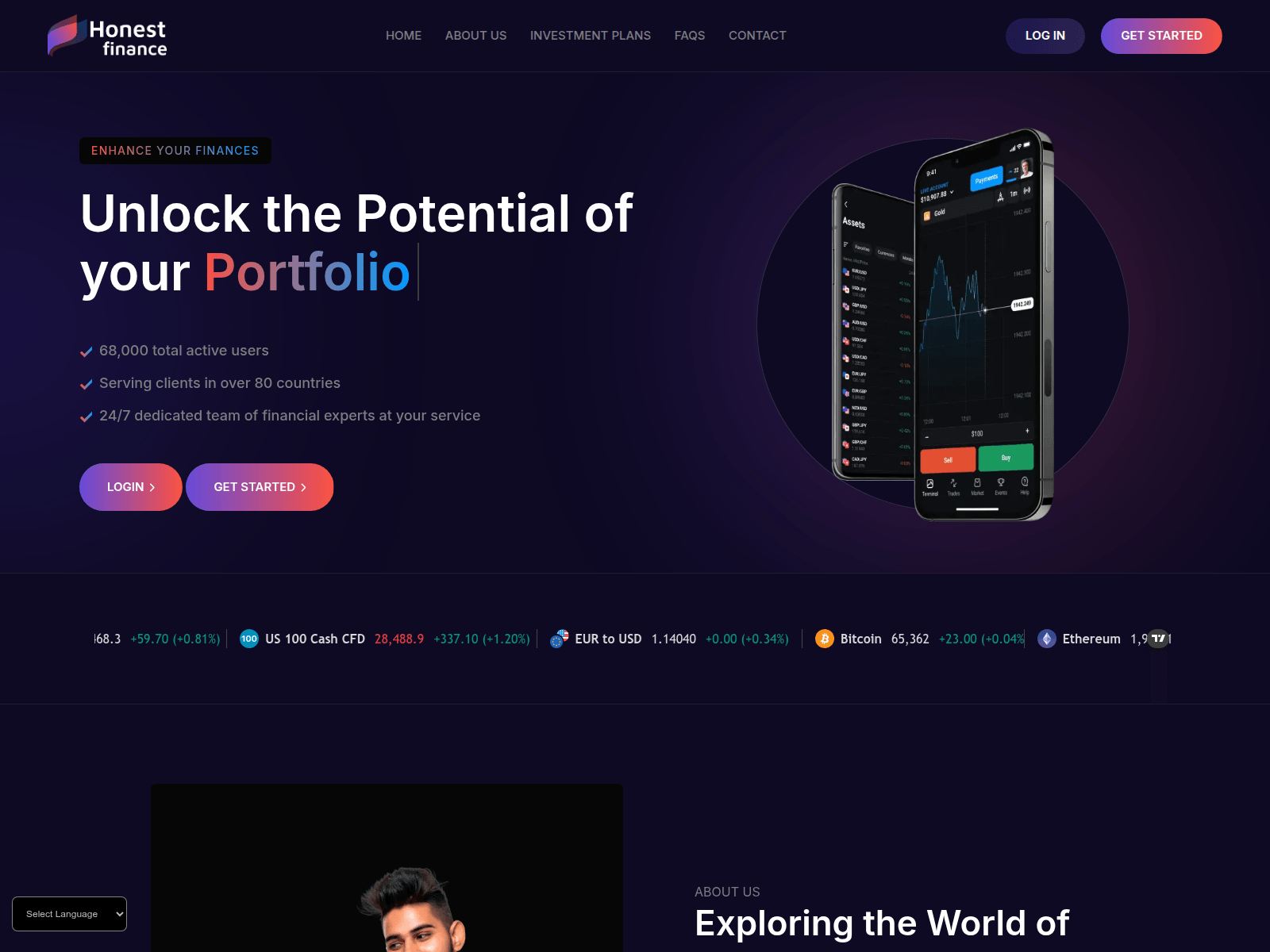 Screenshot of honest-finance.org