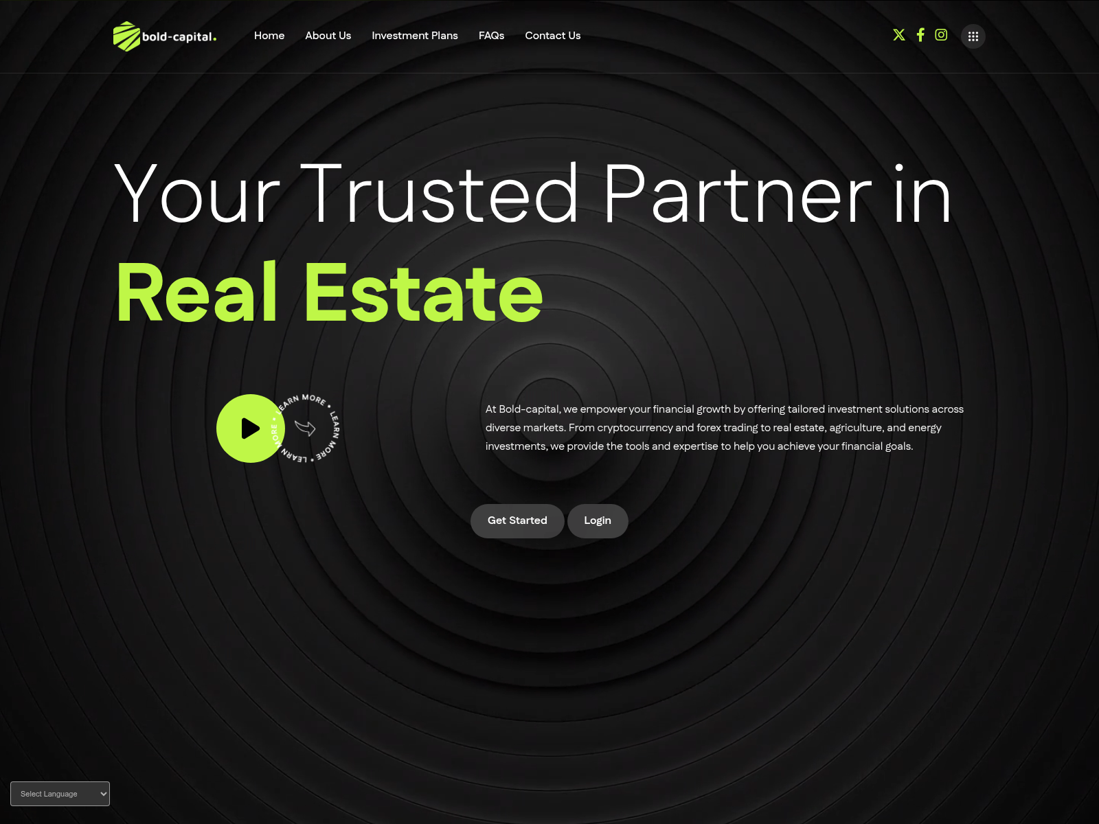 Screenshot of bold-capital.org