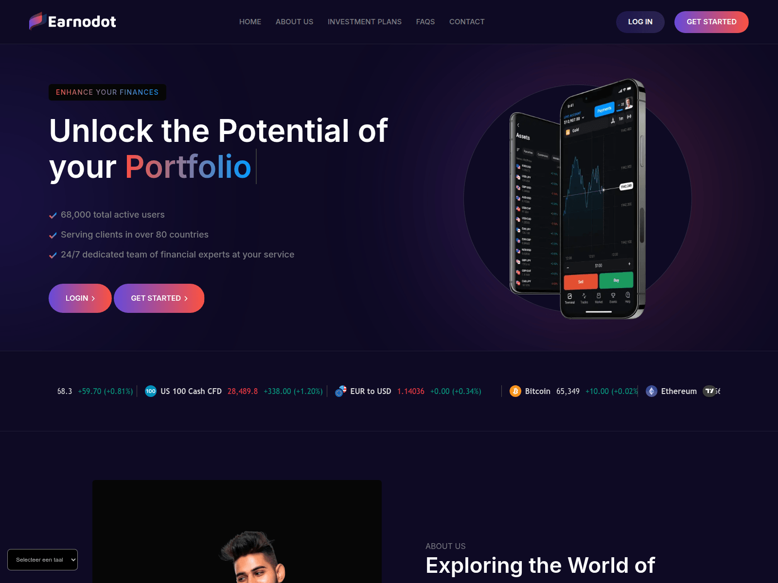Screenshot of earnodot.net