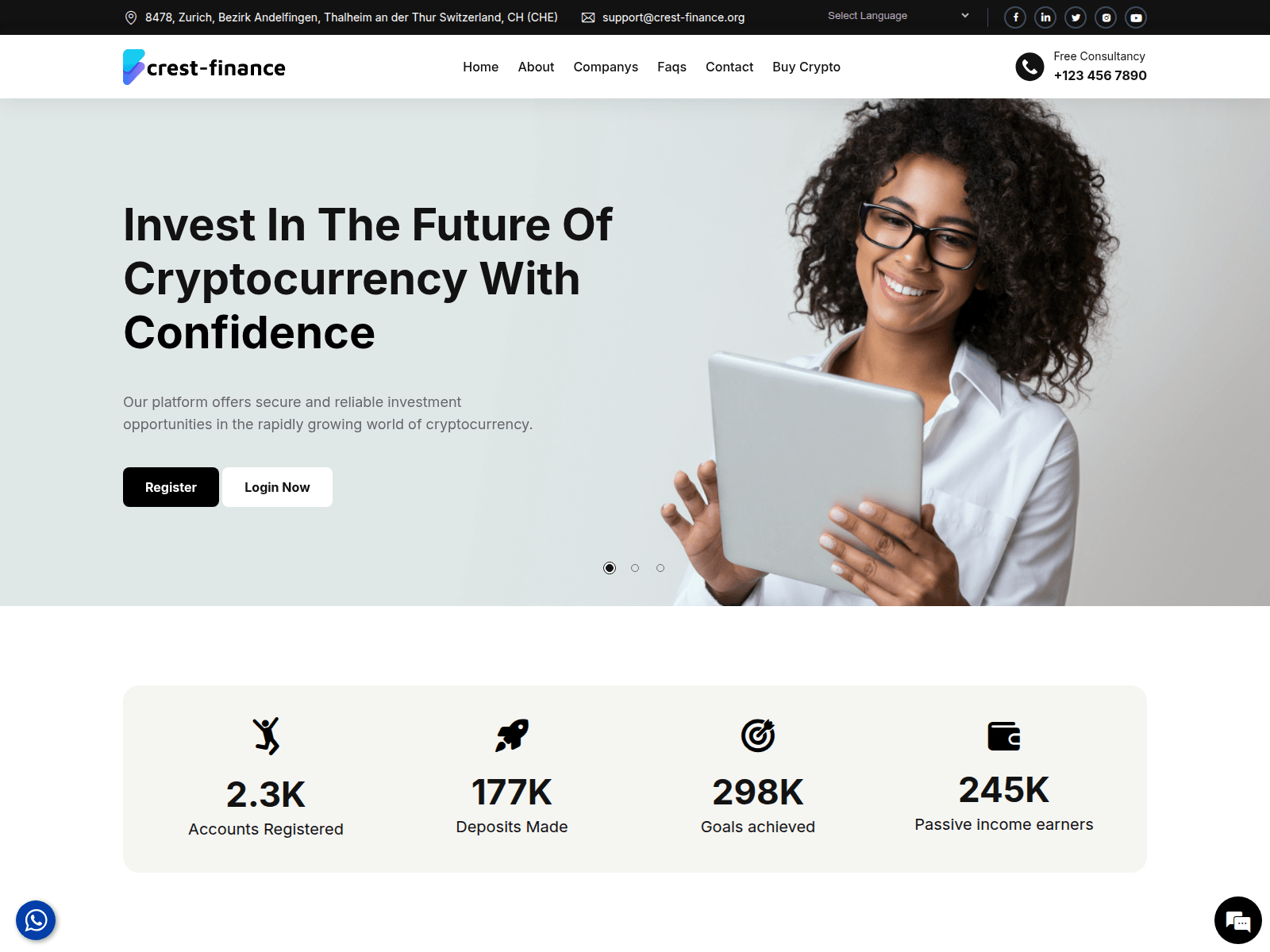 Screenshot of crest-finance.net