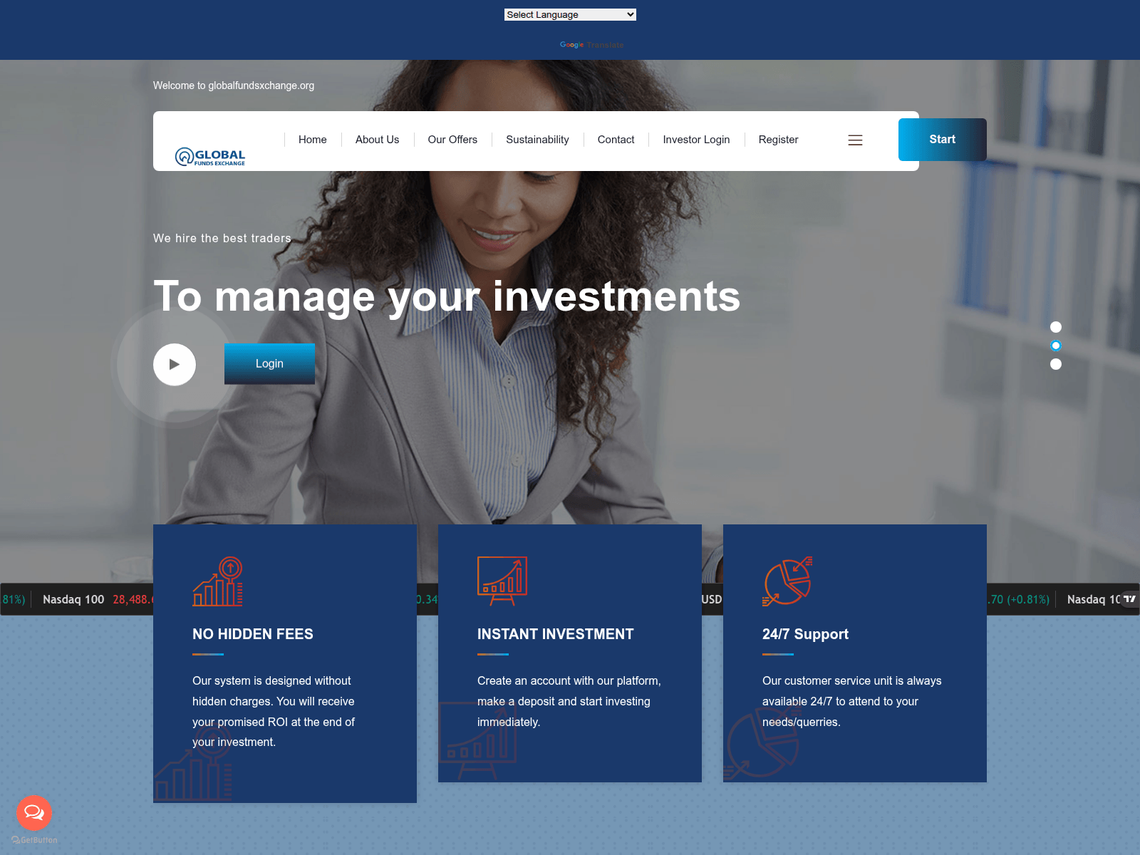Screenshot of globalfxchange.com