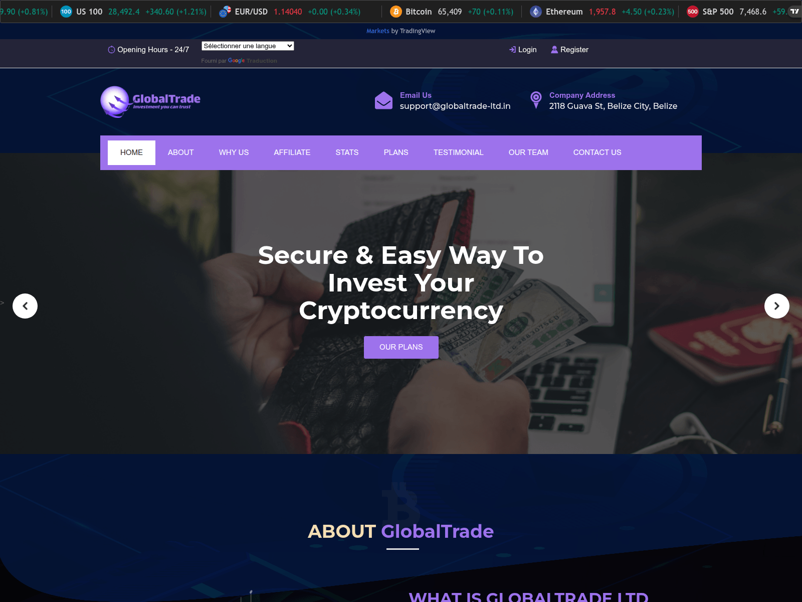Screenshot of globaltrade-ltd.in