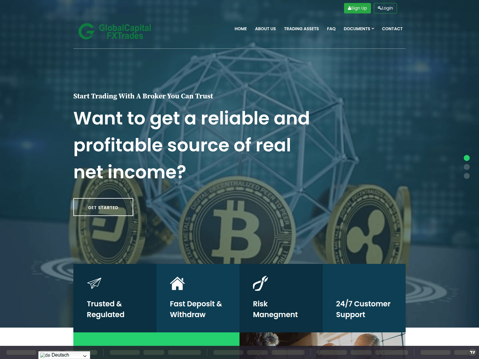 Screenshot of globalcapitalfxtrades.com