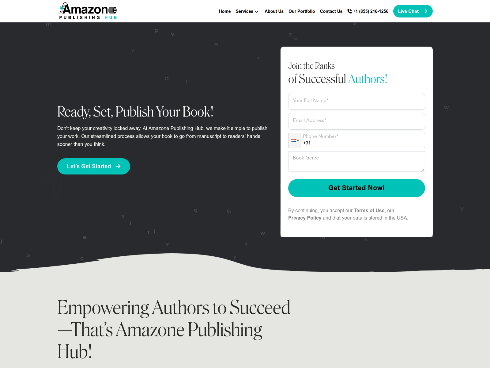 Screenshot of amazonepublishinghub.com