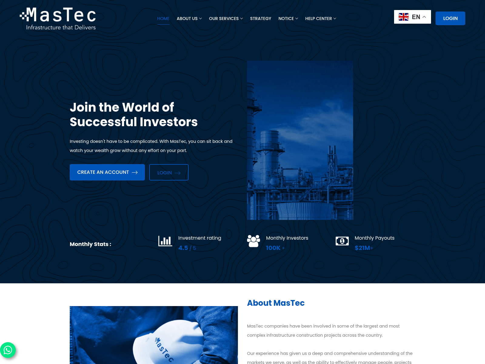 Screenshot of home.mastectrade.ltd