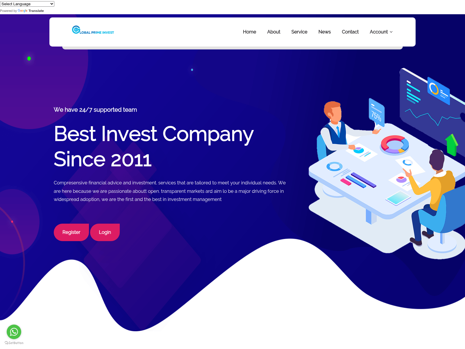 Screenshot of globalprimeinvest.org