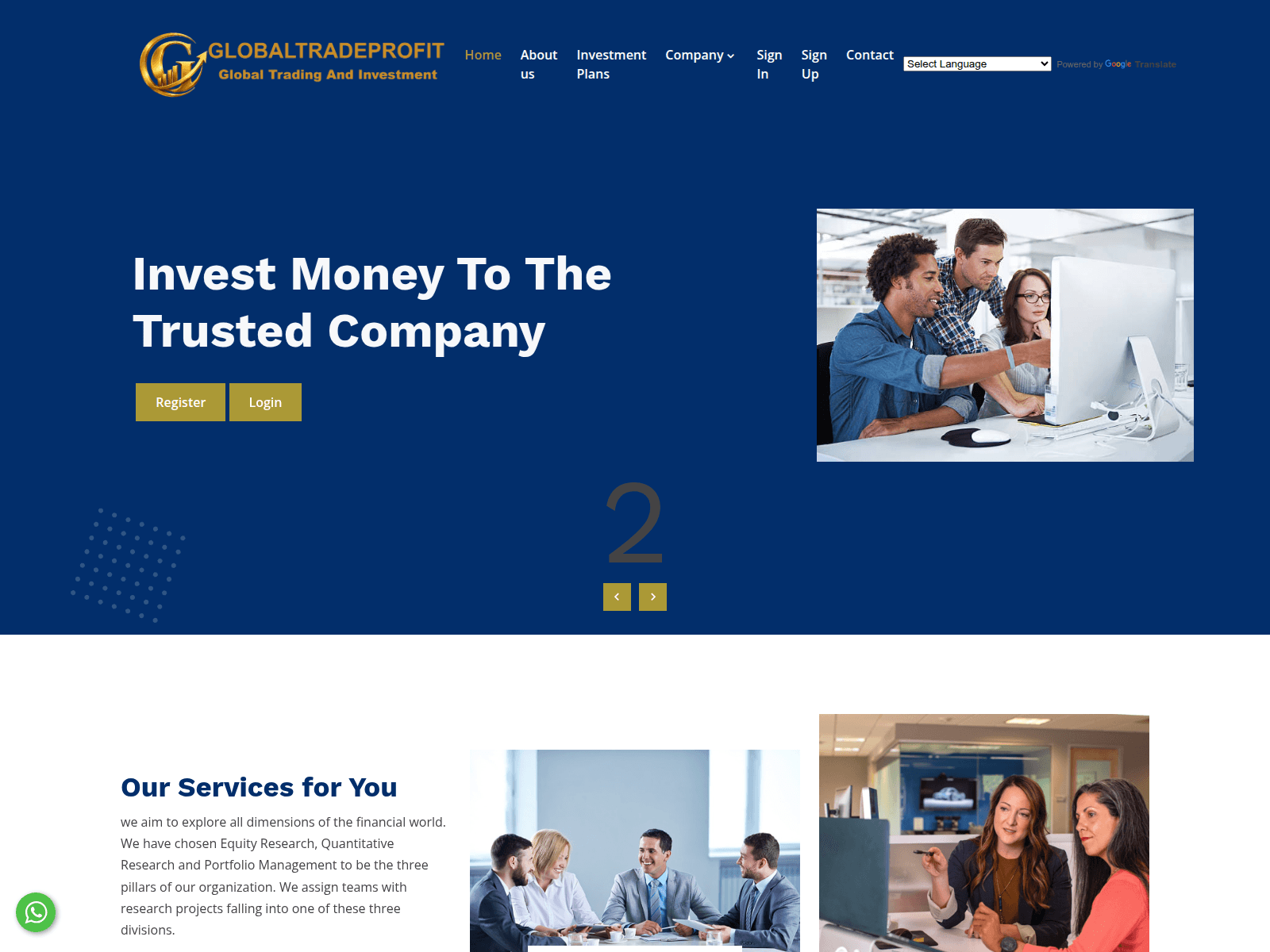 Screenshot of globaltradeprofit.ltd