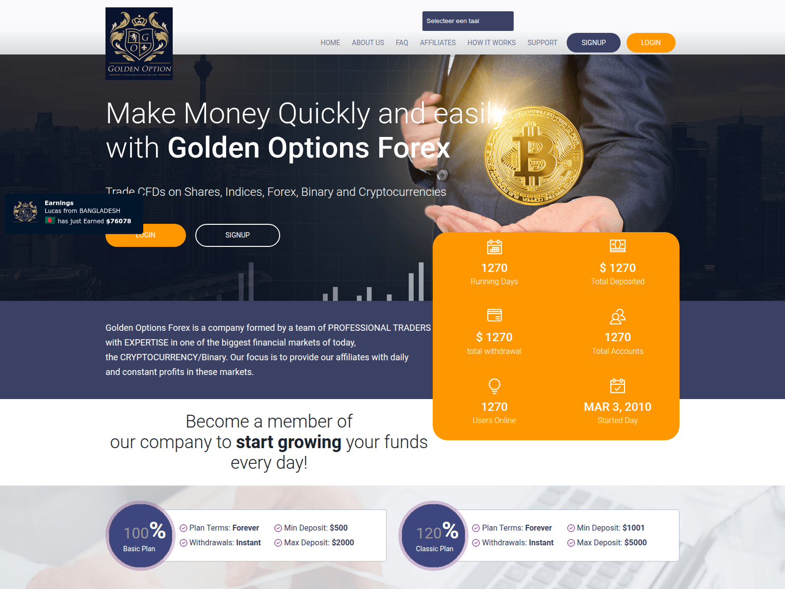 Screenshot of goldenoptionsfx.com