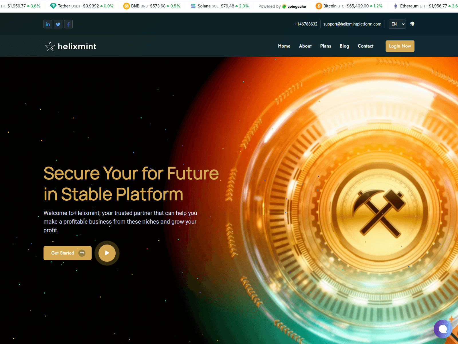 Screenshot of helixmintplatform.com