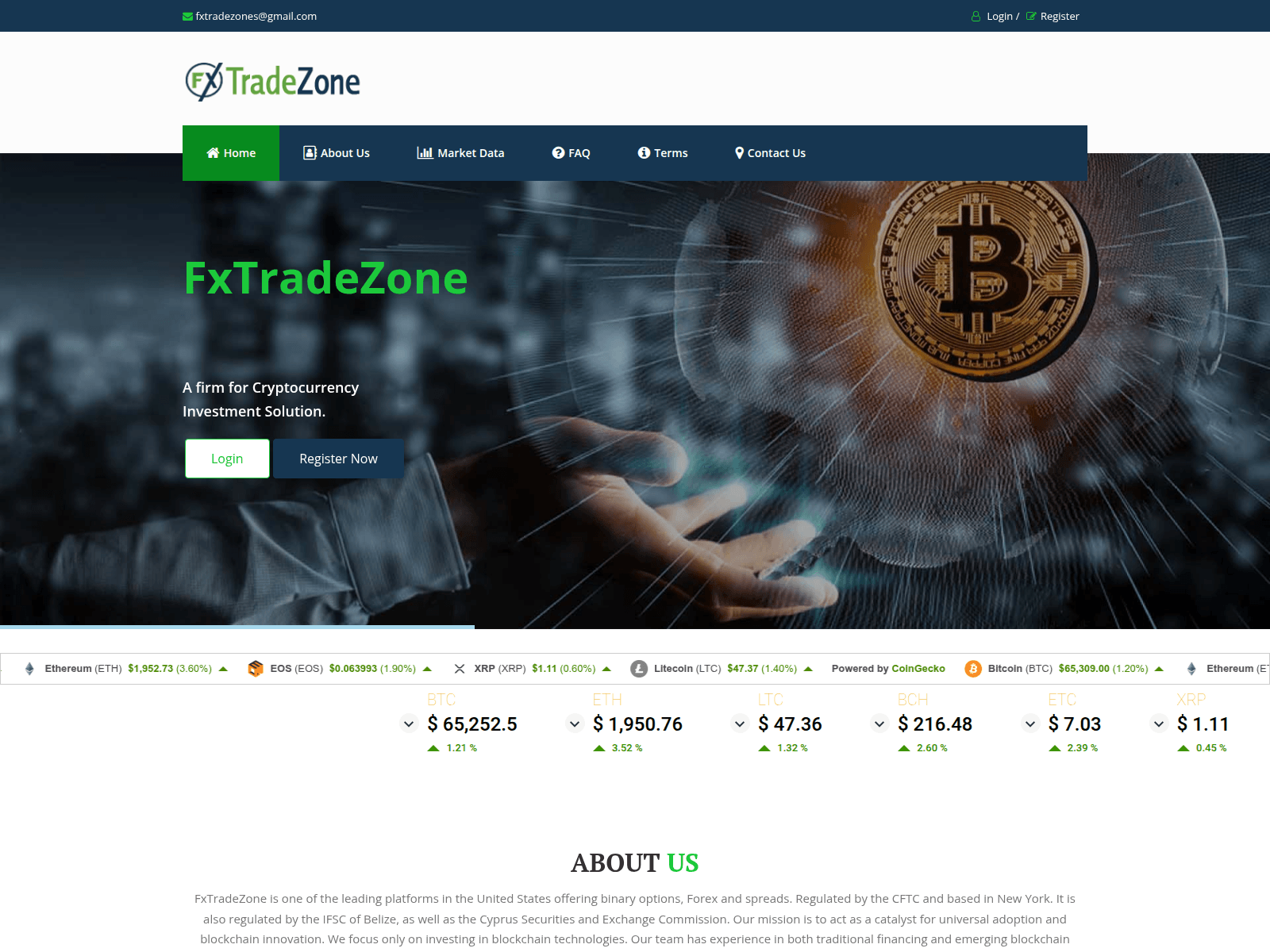 Screenshot of fxtradezone.net
