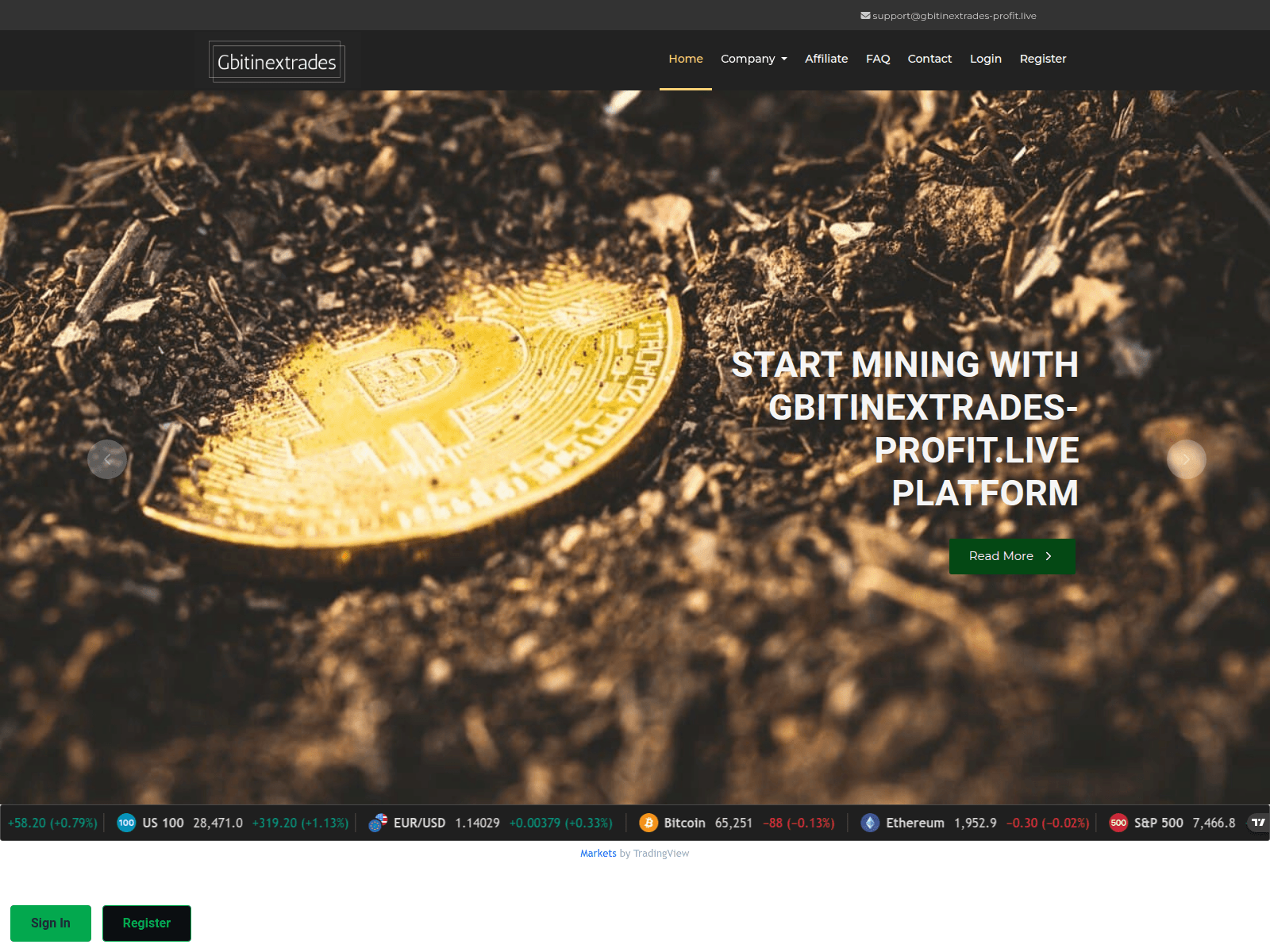 Screenshot of gbitinextrades-profit.live