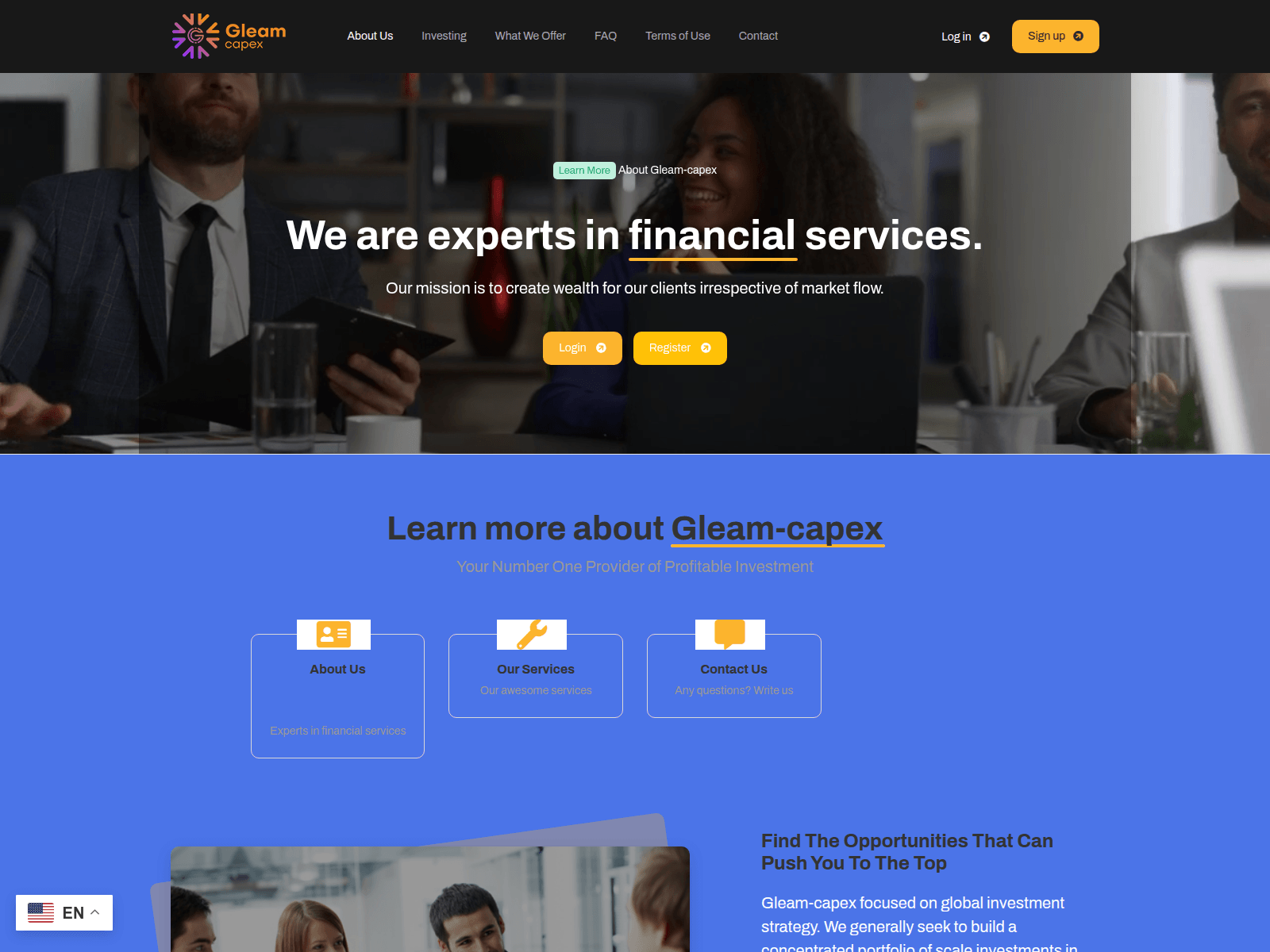 Screenshot of gleemcapes.biz
