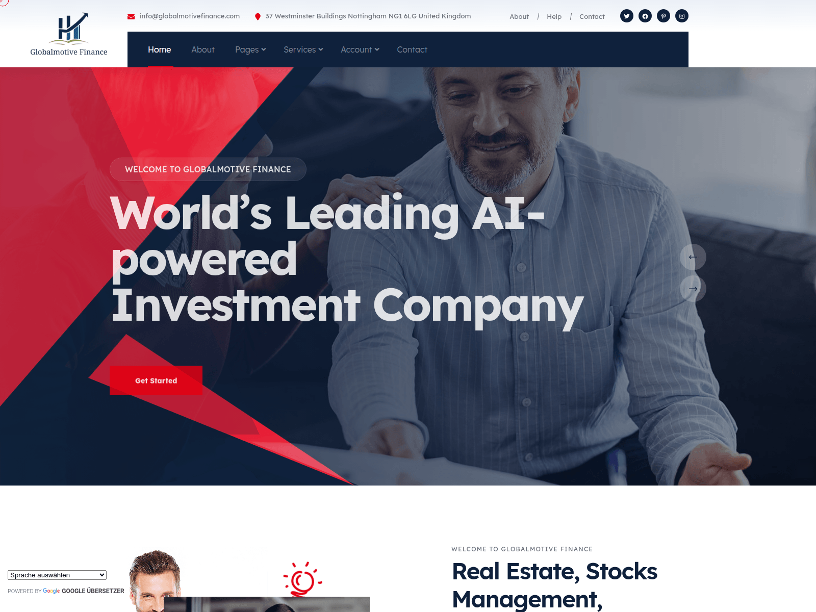 Screenshot of globalmotivefinance.com