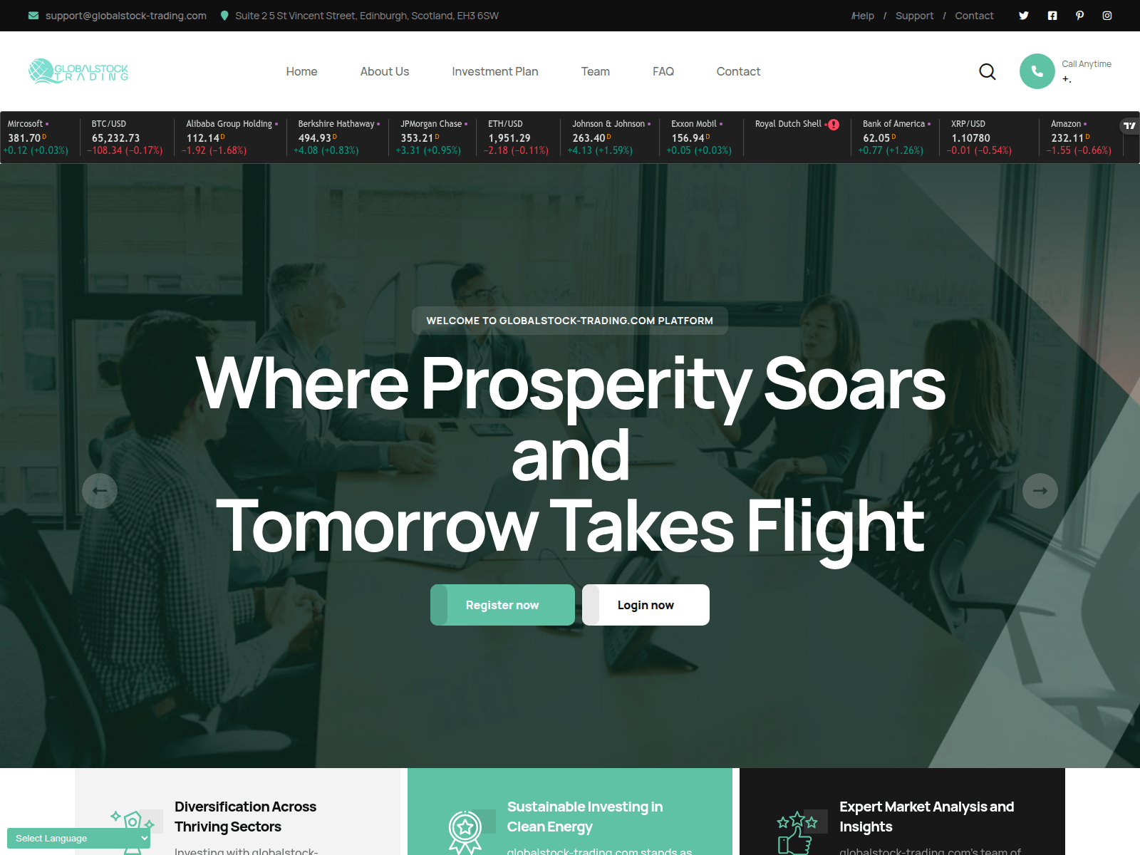 Screenshot of globalstock-trading.com