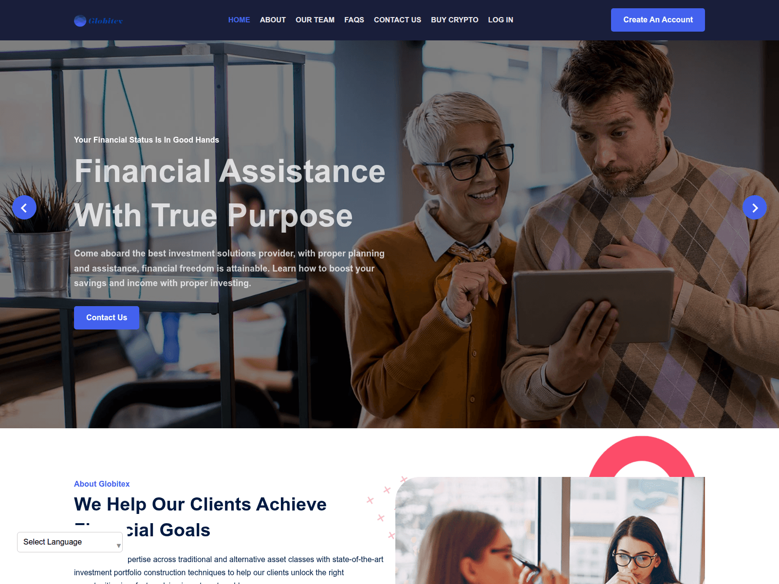 Screenshot of globitex.org
