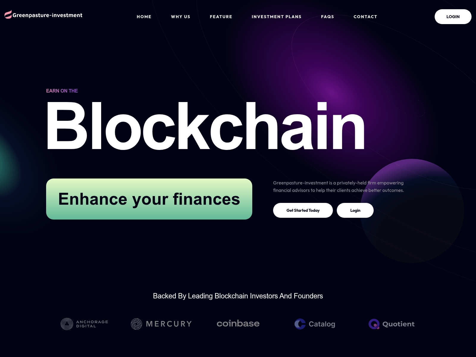 Screenshot of greenpasture-investment.org