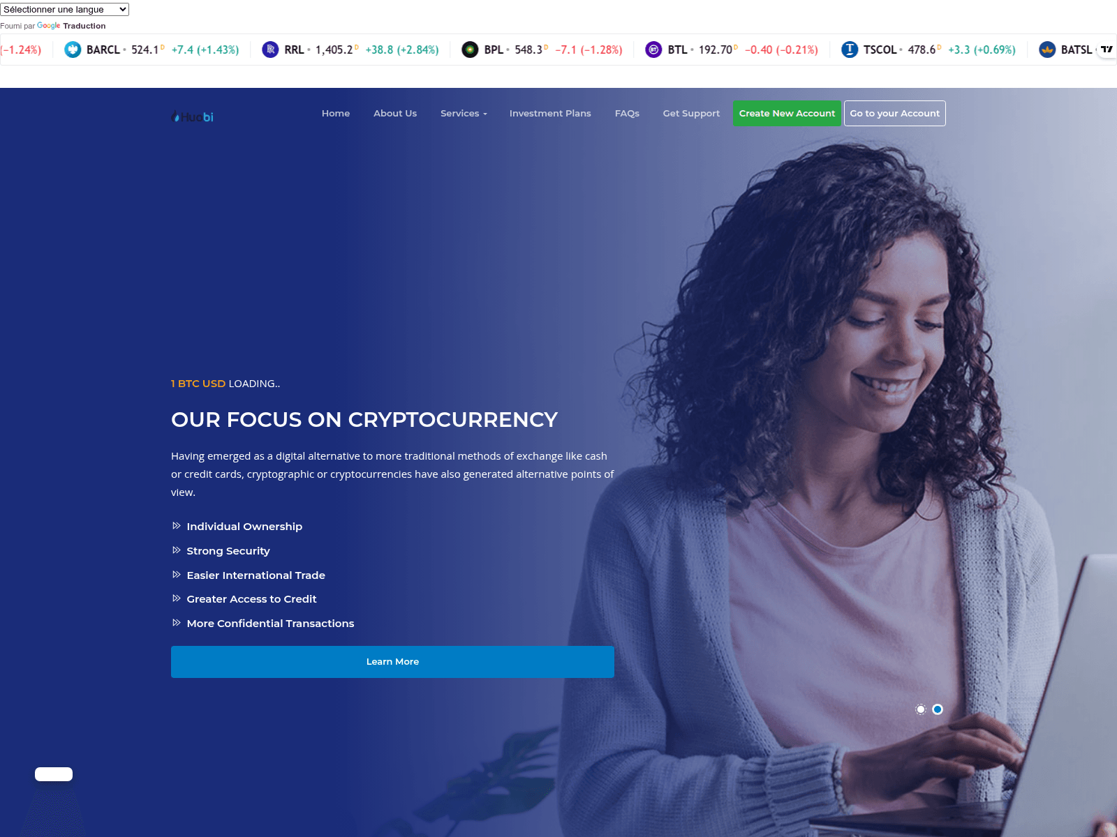 Screenshot of huobiget.com