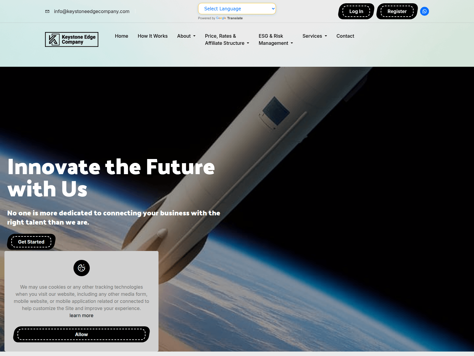 Screenshot of keystonedgecompany.com