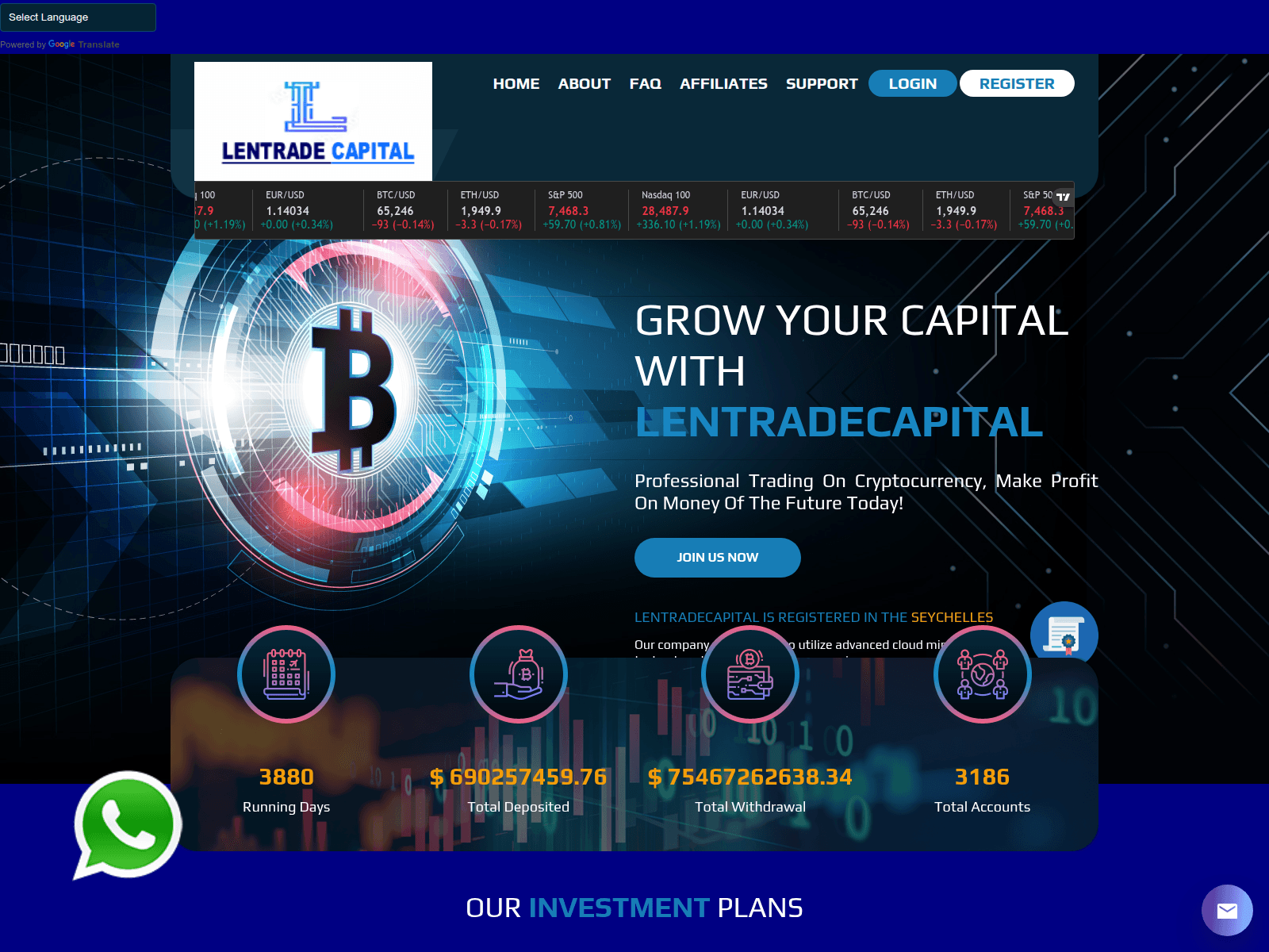 Screenshot of lentradecapital.com