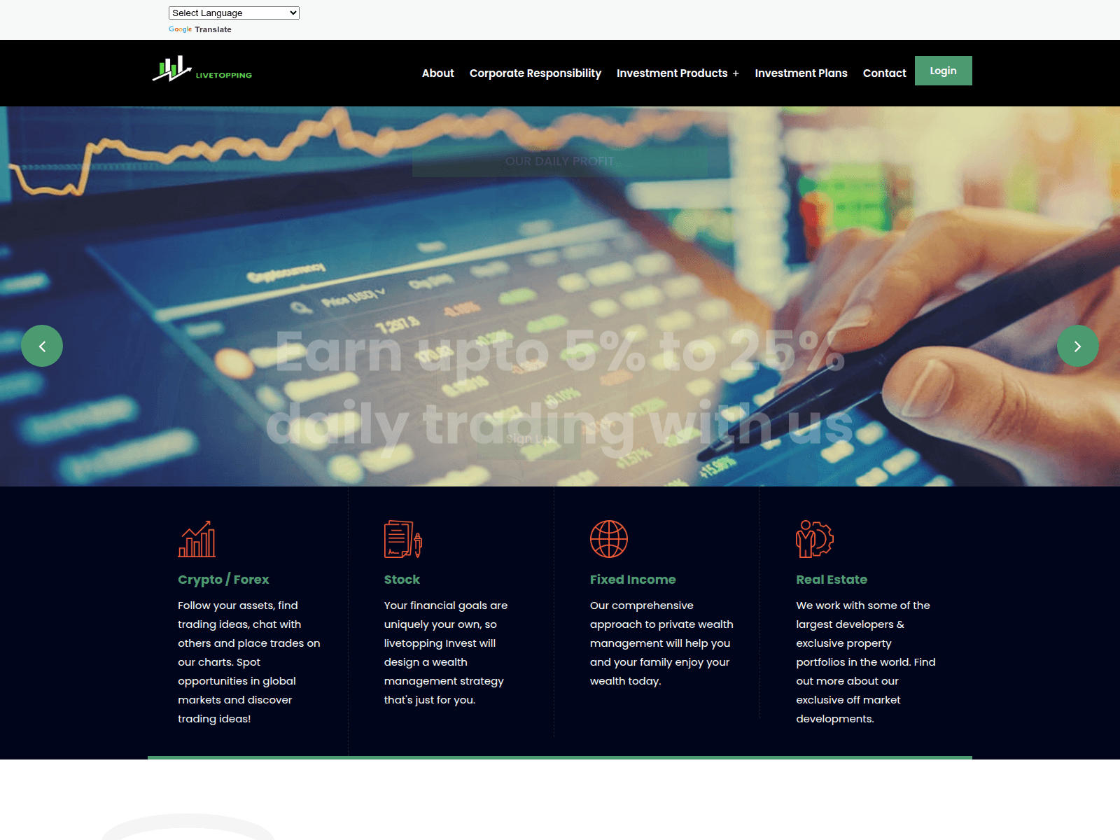 Screenshot of livetopping.com