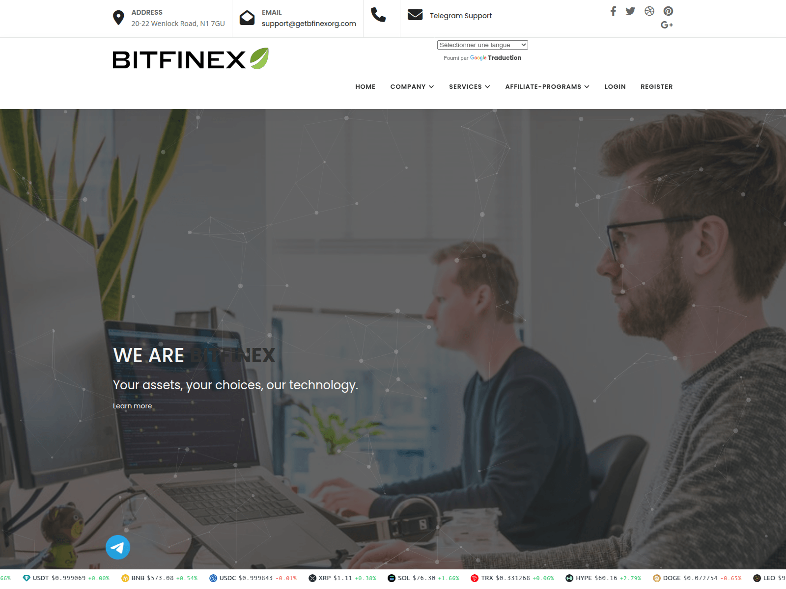 Screenshot of getbfinexorg.com